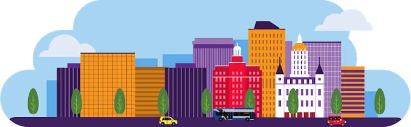 Downtown Connecticut Illustration