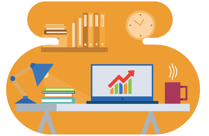 Work from home greener commute illustration